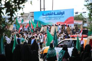 وقفة شعبية كبرى في مأرب تندد بالاعتداءات الإيرانية على السعودية والدول العربية