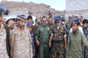 مدير عام شرطة الضالع يزور مديرية جحاف ويلتقـي بـعدد من المسؤولين في السلطة والأمن