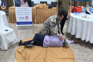 دورة تدريبية للإسعافات الأولية لمنتسبي خفر السواحل بتنظيم من المنظمة الدولية للهجرة (IOM)