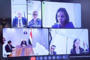 رئيس الوزراء يعقد اجتماع مع بعثة وسفراء عدد من دول الاتحاد الأوروبي