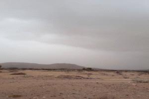 رعود متواصلة وأجواء ماطرة في مديرية مودية بمحافظة أبين