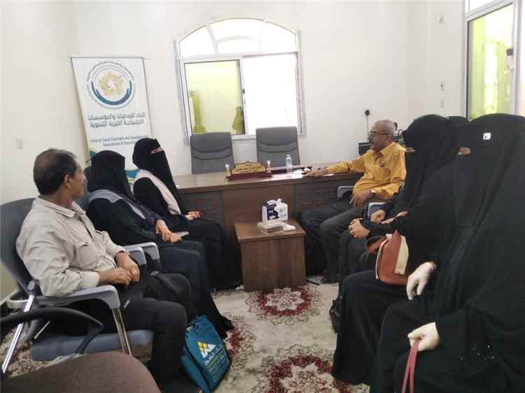 رئيسة مؤسسة المحروسة تزور اتحاد الجمعيات والمؤسسات بعدن لبحث سبل التعاون 