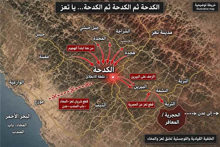 القوات الحكومية تستعيد جبل الكورة ومواقع جديدة في الكدحة غربي تعز