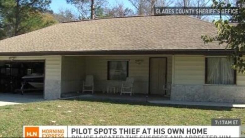 طيار يشهد سرقة منزله من الجو ويلاحق اللص
