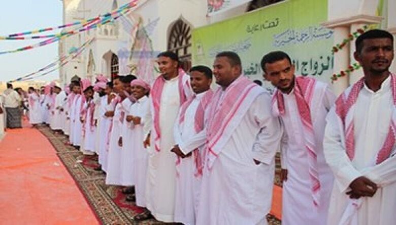 الشحر تعيش أجواء فرائحية بهيجة بالعرس الجماعي السادس الذي تقيمه مؤسسة ثمار الخيرية