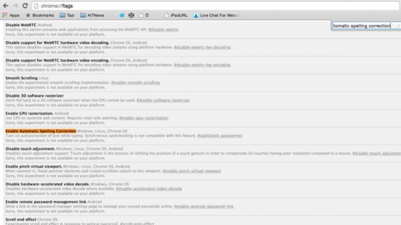 تفعيل ميزة تصحيح الأخطاء الإملائية في غوغل كروم