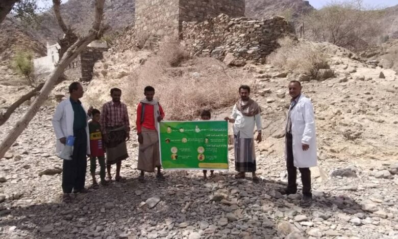 نزول فريق الاستجابة السريعة والتثقيف الصحي إلى وادي ضراء بجيشان للتوعية من فيروس كورونا
