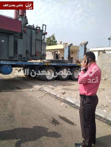 عاجل : وصول محولات كهرباء جديدة لعدن
