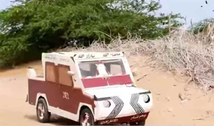 شاب من أبين ينجح في إختراع سيارة بمواد بسيطة
