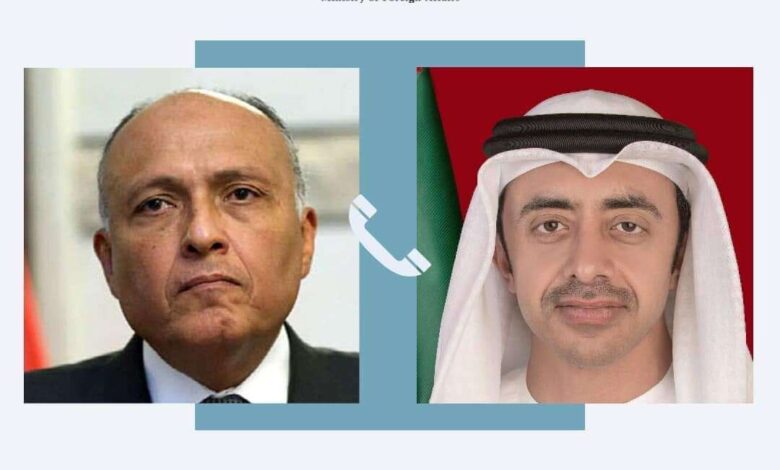وزير الخارجية المصري يُجري اتصالاً مع نظيره الإماراتي