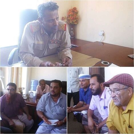 محافظ أبين يناقش مع مدير عام مديرية لودر اوضاع المديرية في مختلف القطاعات