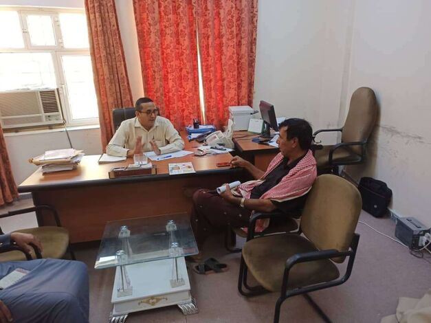 الأمين العام لمديرية حجر الصيعر في زيارة الى فرع الهيئة العامة لحماية البيئة بالوادي و الصحراء حضرموت